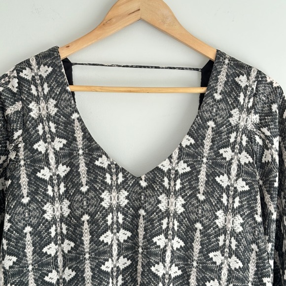 Show Me Your Mumu Gabby Low Back Snakeskin Mini Dress Womens S Bell Sleeve Boho - Picture 3 of 9